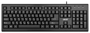 Клавиатура проводная Acer OKW120, мембранная, USB, черный (ZL. KBDEE. 006)