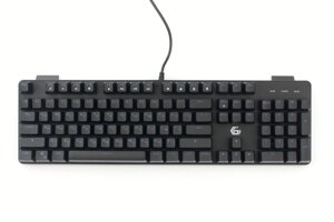 Клавиатура проводная Gembird KB-G530L, механическая, Outemu Blue, подсветка, USB, черный