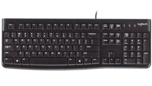Клавиатура проводная Logitech K120, мембранная, USB, черный (920-002583) Английская раскладка