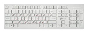 Клавиатура проводная Oklick 505M slim, мембранная, USB, белый (KW-1820 WHITE)