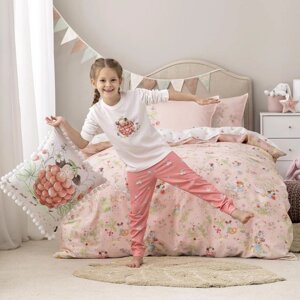 Кофта и брюки Стробби цвет: бело-розовый (128-134 см)