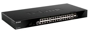 Коммутатор D-Link DGS-1520-28, управляемый, кол-во портов: 24x1 Гбит/с, кол-во SFP/uplink: RJ-45/SFP+ 4x10 Гбит/с, установка в стойку (DGS-1520-28/A1A)