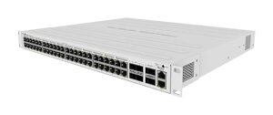 Коммутатор MikroTik Cloud Router Switch 354-48P-4S+2Q+RM, управляемый, кол-во портов: 48x1 Гбит/с, SFP+ 4x10 Гбит/с, кол-во SFP/uplink: QSFP+ 2x40 Гбит/с, установка в стойку, PoE: 48x30Вт (макс. 700Вт)