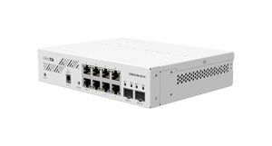 Коммутатор MikroTik Cloud Smart Switch, управляемый, кол-во портов: 8x1 Гбит/с, кол-во SFP/uplink: SFP+ 2x10 Гбит/с (CSS610-8G-2S+IN)