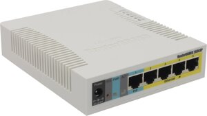Коммутатор MikroTik RouterBOARD 260GSP, управляемый, кол-во портов: 5x1 Гбит/с, кол-во SFP/uplink: 1x1 Гбит/с, PoE (RB260GSP/CSS106-1G-4P-1S)