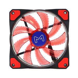 Комплект вентиляторов Mastero MF-120, 120 мм, 1200rpm, 20 дБ, 3-pin+4-pin Molex, 10шт, красный (MF120RV1-10)