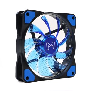Комплект вентиляторов Mastero MF-120, 120 мм, 1200rpm, 20 дБ, 3-pin+4-pin Molex, 10шт, синий (MF120BLV1-10)