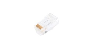 Коннектор RJ-45 8P8C категория 6, 100шт., со сквозным отверстием, круглый ввод, NIKOMAX (NMC-RJ88RZ50UE1-PT-100)