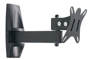 Кронштейн настенный для TV/монитора HOLDER LCDS-5004, 10"26", наклонный, поворотный, до 25 кг, черный