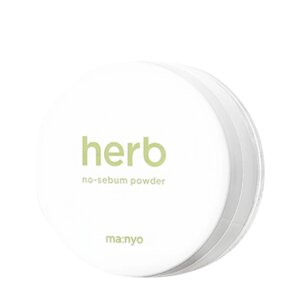 Ma: nyo ma: nyo Матирующая рассыпчатая пудра для лица с комплексом трав Herb Green No-Sebum Powder 6,5 гр