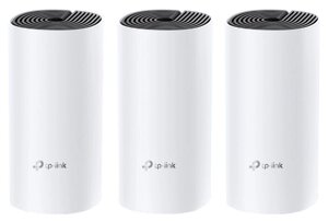 Mesh система TP-LINK Deco M4, 802.11a/b/g/n/ac, 2.4/5ГГц, до 1167 Мбит/с, LAN 2x1Гбит/с, WAN 2x1 Гбит/с, внутренних антенн: 2, комплект 3