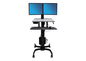 Мобильное рабочее место для двух мониторов WorkFit-C Dual Sit-Stand Workstation (24-214-085)