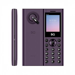 Мобильный телефон BQ 1858, 1.77" 160x128 TN, 32Mb RAM, 32Mb, BT, 3-Sim, 800 мА·ч, USB Type-C, фиолетовый/черный