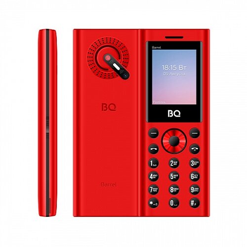 Мобильный телефон BQ 1858, 1.77" 160x128 TN, 32Mb RAM, 32Mb, BT, 3-Sim, 800 мА·ч, USB Type-C, красный/черный