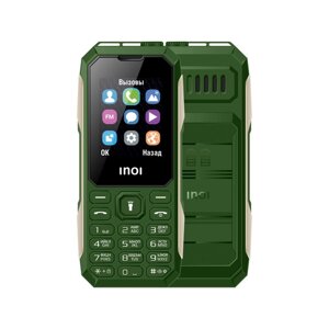 Мобильный телефон INOI 106Z, 1.8" 120x160 TFT, Spreadtrum SC6531E, 32Mb RAM, 32Mb, BT, 2-Sim, 1650 мА·ч, темно-зеленый