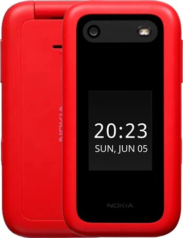 Мобильный телефон Nokia 2660, 2.8" 320x240 TFT, 128Mb, BT, 1xCam, 2-Sim, 1450 мА·ч, Series 30+красный (1GF011PPB1A03)