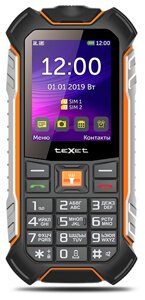 Мобильный телефон teXet TM-530R, 2.4" IPS, 32Mb, 2-Sim, 3500 мА·ч, micro-USB, черный