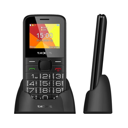 Мобильный телефон teXet TM-B201, 1.77" 160x128 TFT, 2-Sim, 1000 мА·ч, micro-USB, черный