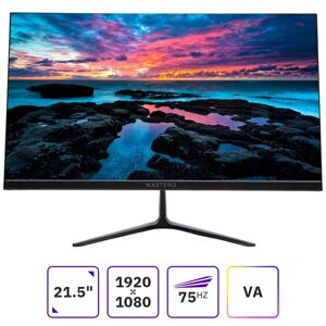 Монитор 21.5" Mastero Base SE2223H VA, 1920x1080 (16:9), 200кд/м2, 4 мс, VGA, HDMI, черный