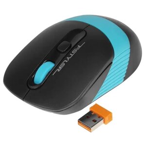 Мышь беспроводная A4Tech Fstyler FG10S, 2000dpi, оптическая светодиодная, USB, черный/синий (FG10S BLUE)