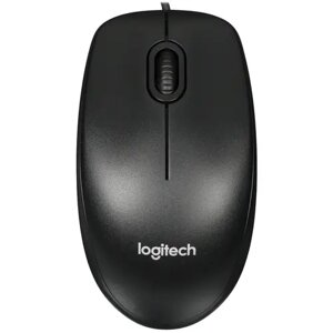 Мышь проводная Logitech M100, 1000dpi, оптическая светодиодная, USB, черный (910-005006)