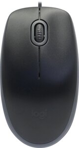 Мышь проводная Logitech M110 Silent, 1000dpi, оптическая светодиодная, USB, черный (910-005502)