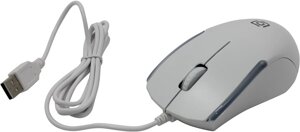 Мышь проводная Oklick 245M, 1000dpi, оптическая светодиодная, USB, белый