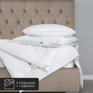 Набор 1 одеяло + 2 подушки Linen, льняное волокно в хлопковом тике (140х205, 70х70-2 шт)
