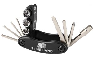 Набор инструментов складной Bike Hand YC-279-DN с головками 8, 9, 10 (черный)