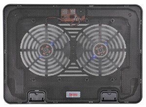 Охлаждающая подставка для ноутбука 15.6" Buro BU-LCP156-B214H, вентилятор: 140, 2xUSB, металл, пластик, черный (363708)