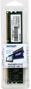 Память DDR3 DIMM 8gb, 1333mhz, CL9, 1.5 в, patriot memory, signature (PSD38G13332)