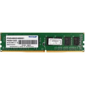Память DDR4 DIMM 8gb, 2400mhz, CL17, 1.2 в, patriot memory, signature (PSD48G240081)