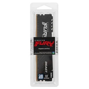 Память DDR4 DIMM 8gb, 3200mhz, CL16, 1.35 в, kingston, FURY beast black (KF432C16BB/8)