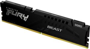 Память DDR5 DIMM 32gb, 6000mhz, CL40, 1.35 в, kingston, FURY beast (KF560C40BB-32) retail