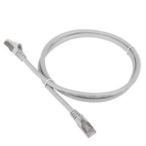 Патч-корд FTP кат. 5e, 0.5м, RJ45-RJ45, серый, TWT (TWT-45-45-0.5/S-GY)