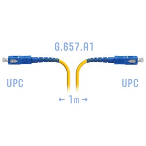 Патч-корд оптический SNR SNR-PC-SC/UPC-A 1m, SC/UPC-SC/UPC, одномодовый, 9/125, G. 657. A1, одинарный, 1 м, LSZH, желтый (SNR-PC-SC/UPC-A 1m)