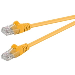 Патч-корд UTP кат. 5e, 0.3 м, RJ45-RJ45, желтый, CCA, 10 шт., exegate UTP-RJ45-RJ45-5e-0,3M-YL (EX258664RUS-10)