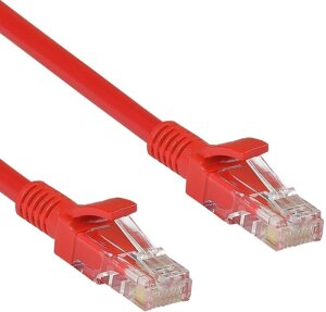 Патч-корд UTP кат. 5e, 0.5 м, RJ45-RJ45, красный, CCA, 10 шт., exegate UTP-RJ45-RJ45-5e-0,5M-RD (EX258384RUS-10)