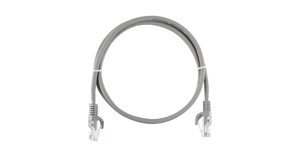 Патч-корд UTP кат. 5e, 0.5м, RJ45-RJ45, серый, CU, LSZH, nikomax (NMC-PC4ud55B-ES-005-C-GY)