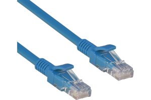 Патч-корд UTP кат. 5e, 3м, RJ45-RJ45, синий, CCA, exegate UTP-RJ45-RJ45-5e-3M-BL (EX258680RUS)