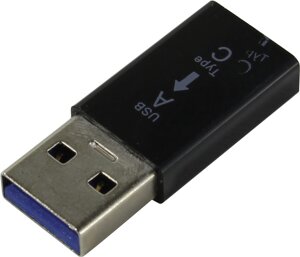 Переходник (адаптер) USB Type-C-USB, черный KS-IS KS-379 (KS-379Black)