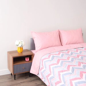 Постельное белье с одеялом-покрывалом Мелвин Siberia цвет: розовый (1.5 сп)