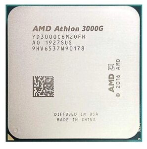 Процессор AMD athlon-3000G picasso, 2C/4T, 3500mhz 4mb TDP-35 вт socketam4 tray (OEM) (YD3000C6m2OFH)