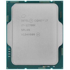 Процессор intel core i7-12700K alder lake, 12C/20T, 3600mhz 25mb TDP-125 вт/190 вт LGA1700 tray (OEM) (CM8071504553828S)