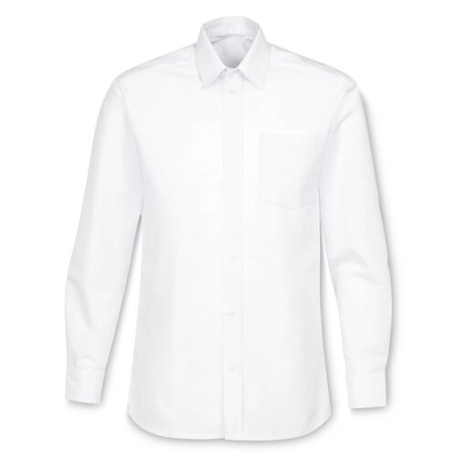 Рубашка мужская с длинным рукавом Collar, белая, размер 42; 188