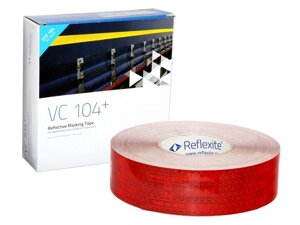 Светоотражающая лента_Oralite (Reflexite) VC104+ Curtain Grade для мягкого тента, красная 0.05x50 м