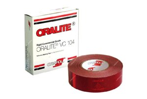 Светоотражающая лента_Oralite (Reflexite) VC104 Rigid Grade Commercial для жесткого борта, красная 0.05x50 м