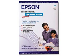 Термотрансферная бумага A4 Iron-On Cool Peel Transfer Paper 124 г/м2, 10 листов (C13S041154)