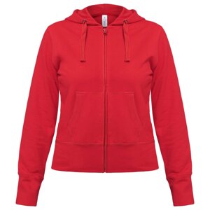 Толстовка женская Hooded Full Zip красная, размер S