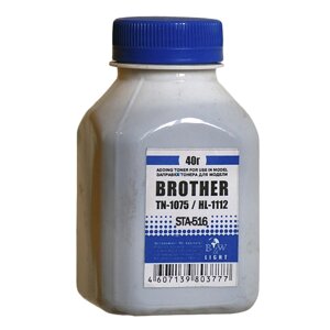 Тонер B&W STA-516, бутыль 40 г, черный, совместимый для Brother Brother TN-1075 / 1070 / 1060 / 1050 / 1040 / 1030 / 1020 / 1010 / 1000 HL-1112 / 1110 / 1111 / 1118